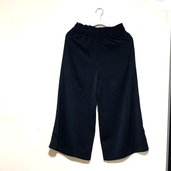 Zara Women’s Like New Black Square Tie Front Ribbon Pants Size Small - Picture 2 of 16